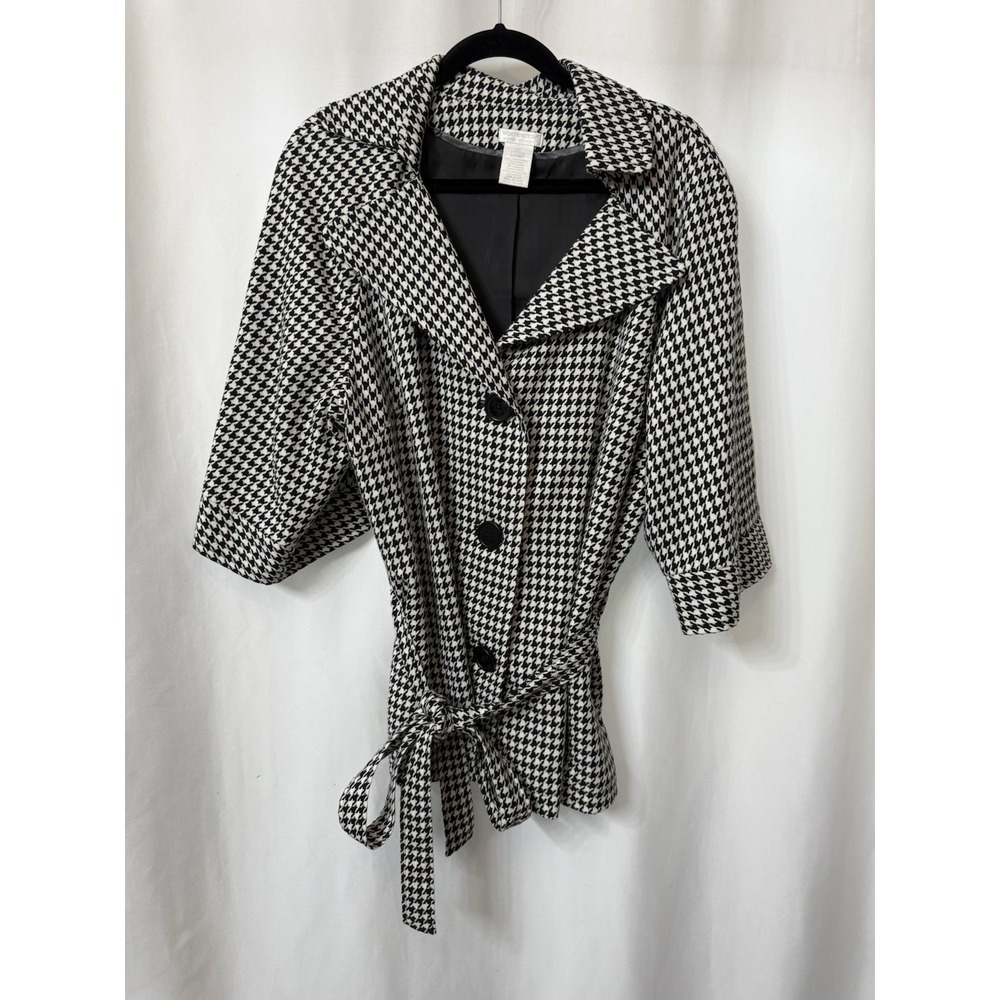 Worthington Womens Sz 2XL Black White‎ Combo Tweed Jacket Casual Or Dress. K49